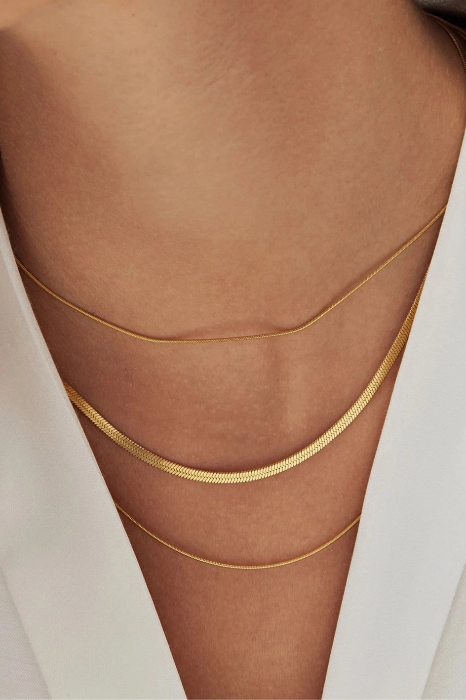 Ambre Gold Plated Waterproof Stainless Steel Chain Necklace