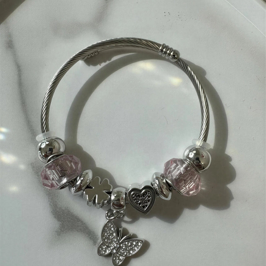 Bailey Blush Butterfly Charm Bracelet