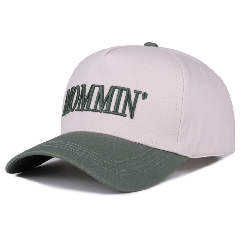 Hannah Mommin' Two Tone Canvas Cotton Cap in DK Forest