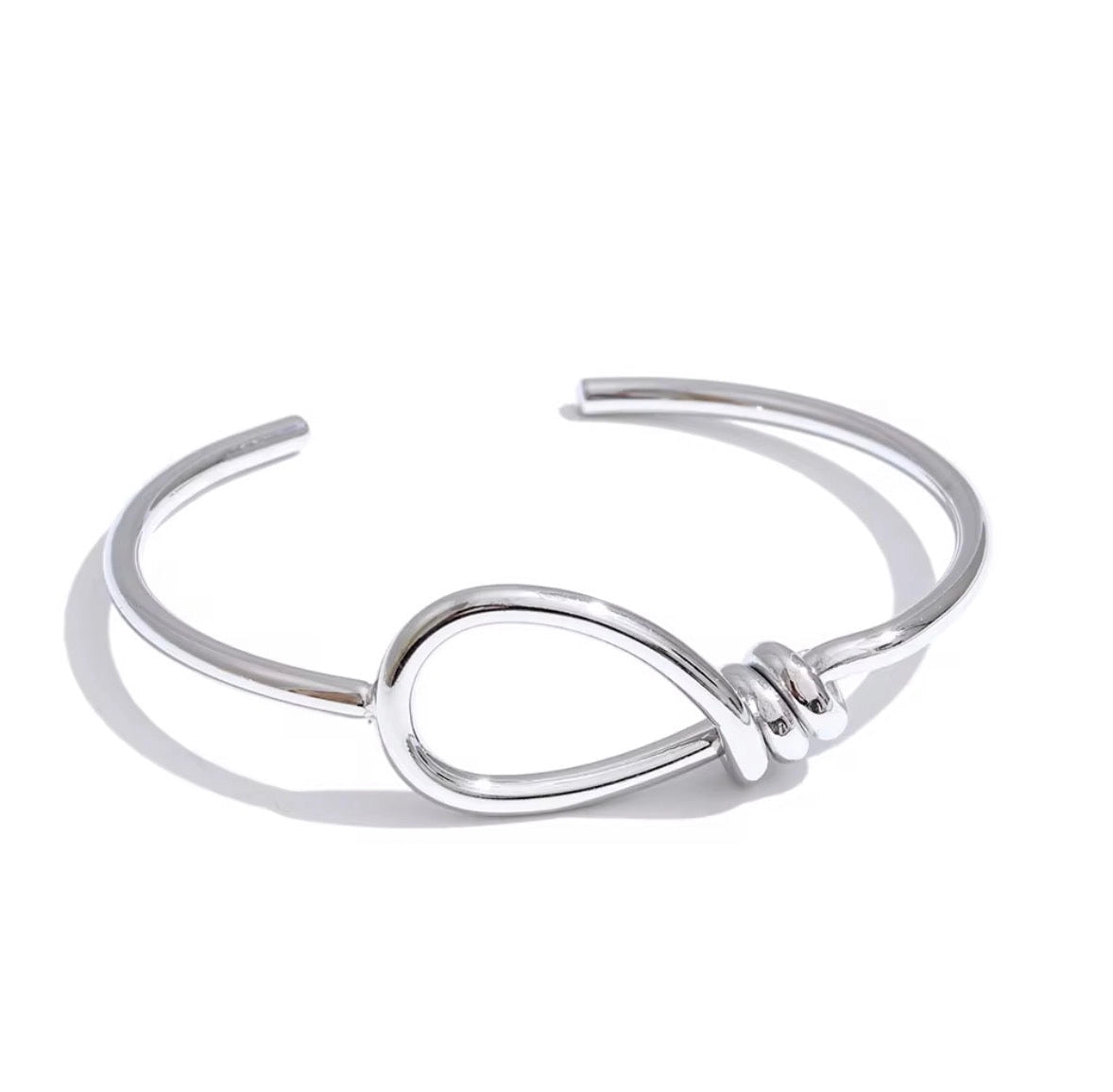 Iris Knot Cuff Bracelet - Silver