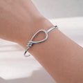 Iris Knot Cuff Bracelet - Silver