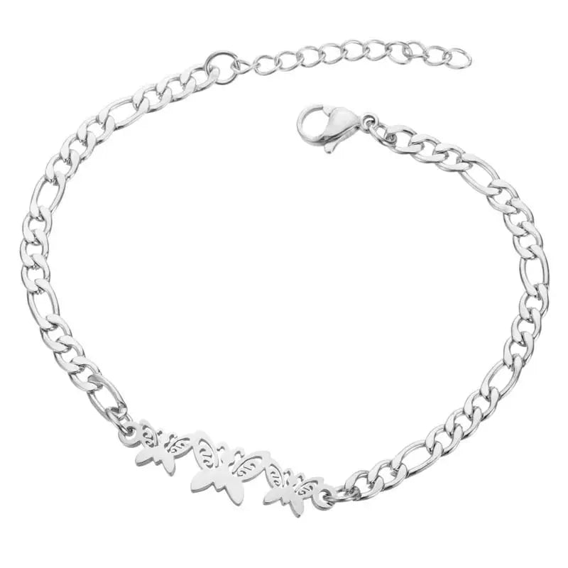 Katherine Trio Butterfly Bracelet in silver