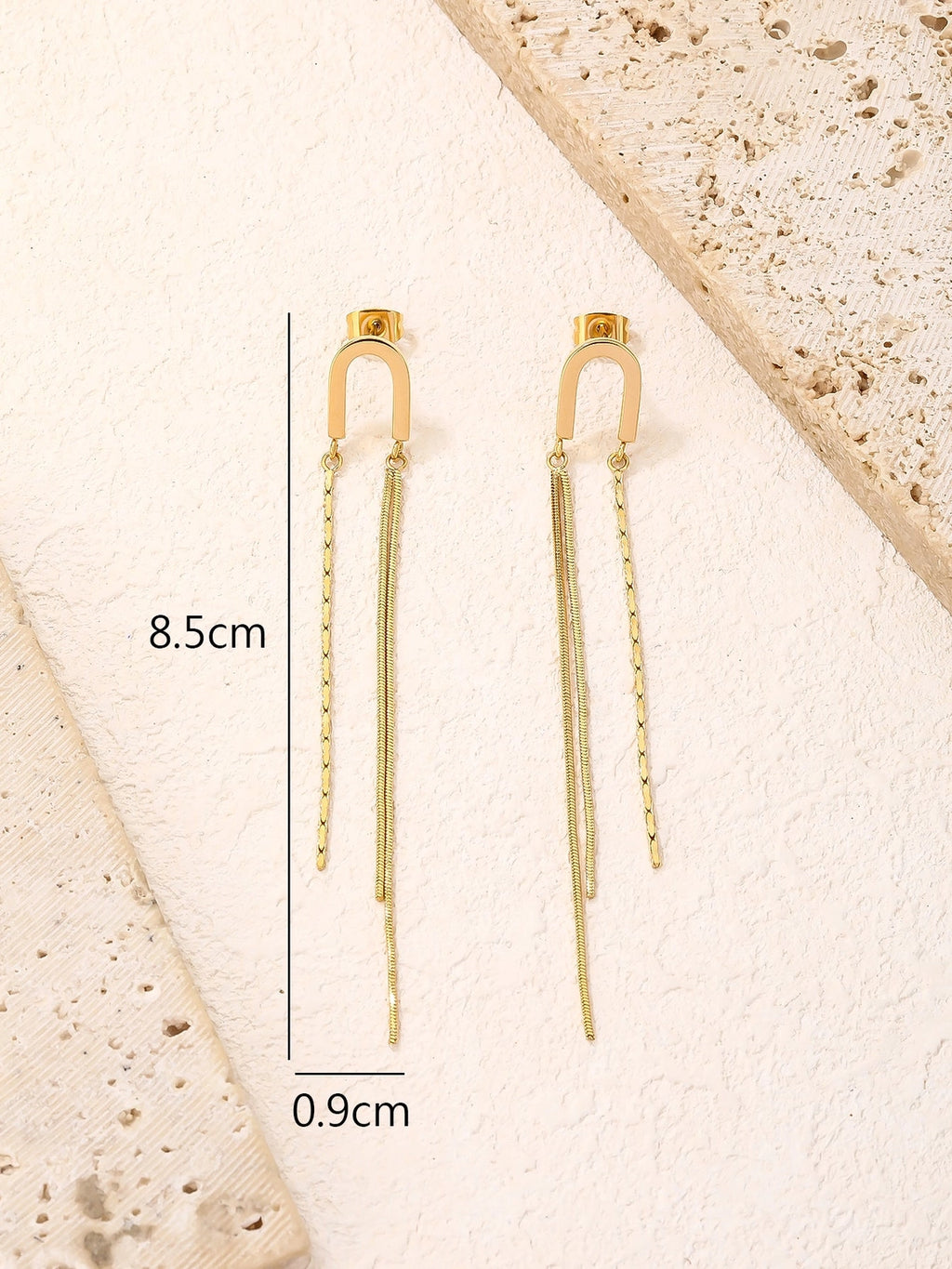 Meche | Gold Link Tassel Earrings