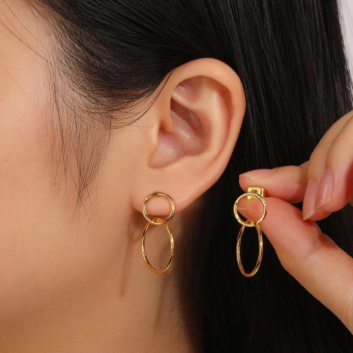 Pam | Double Circle Earrings