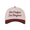 Rachel Not Perfect Just Forgiven Two-Tone Snapback Hat in Raisin
