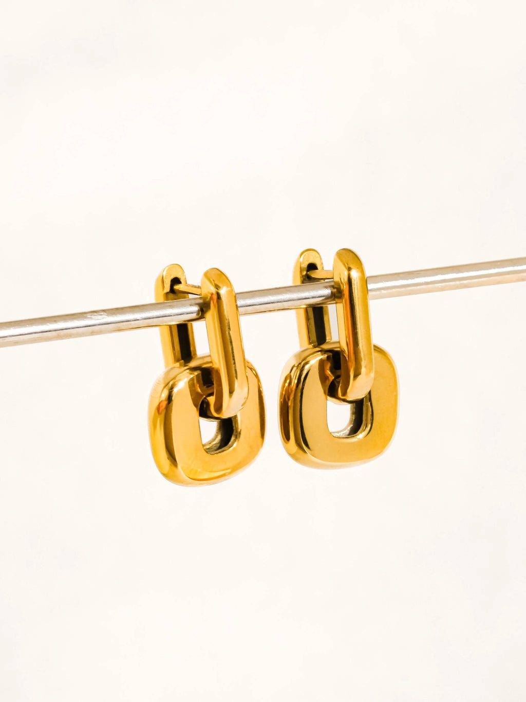 Romy Gold 18K Gold Non-Tarnish Link Drop Earrings