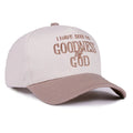 Sarah I Have Seen the Goodness of God Two Tone Canvas Cotton Cap in Ash Mocha