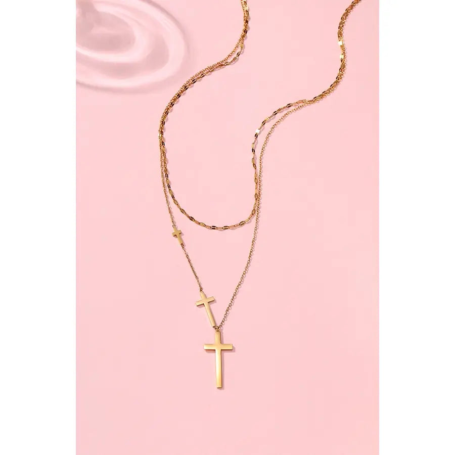 Shy | Cross Pendant Chain Necklace