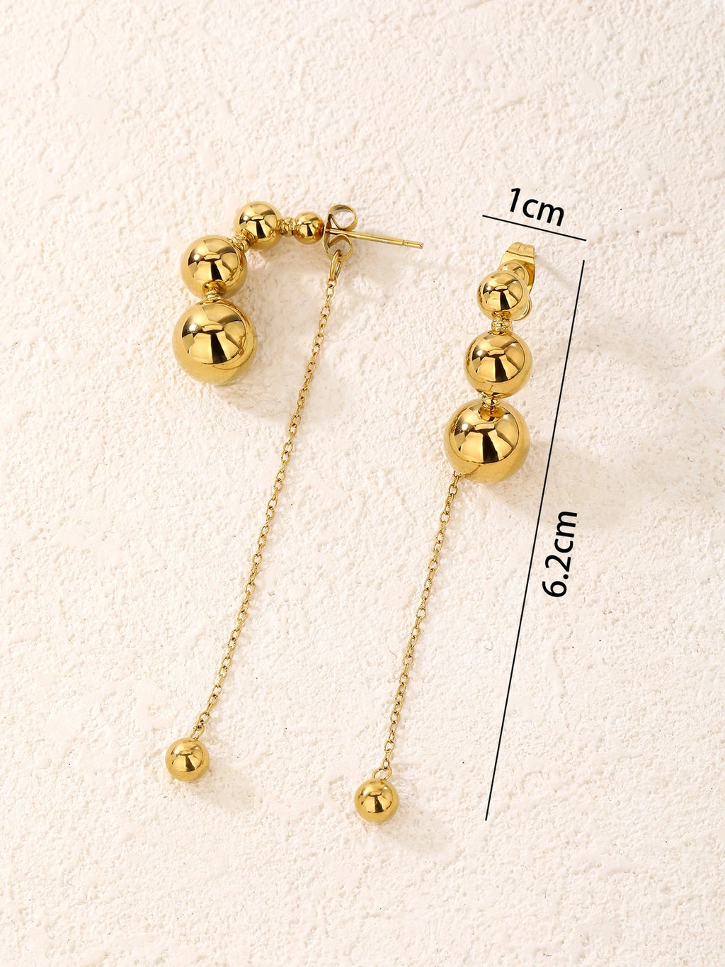 Tracy | Gold Organic Textured Teardrop Statement Earrings