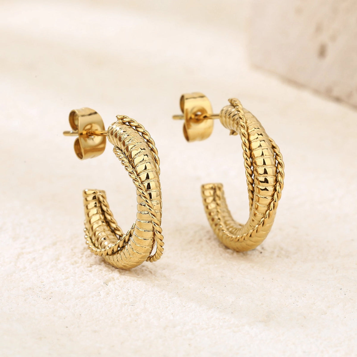 Kourt'ne Chunky Gold Hoop Earrings