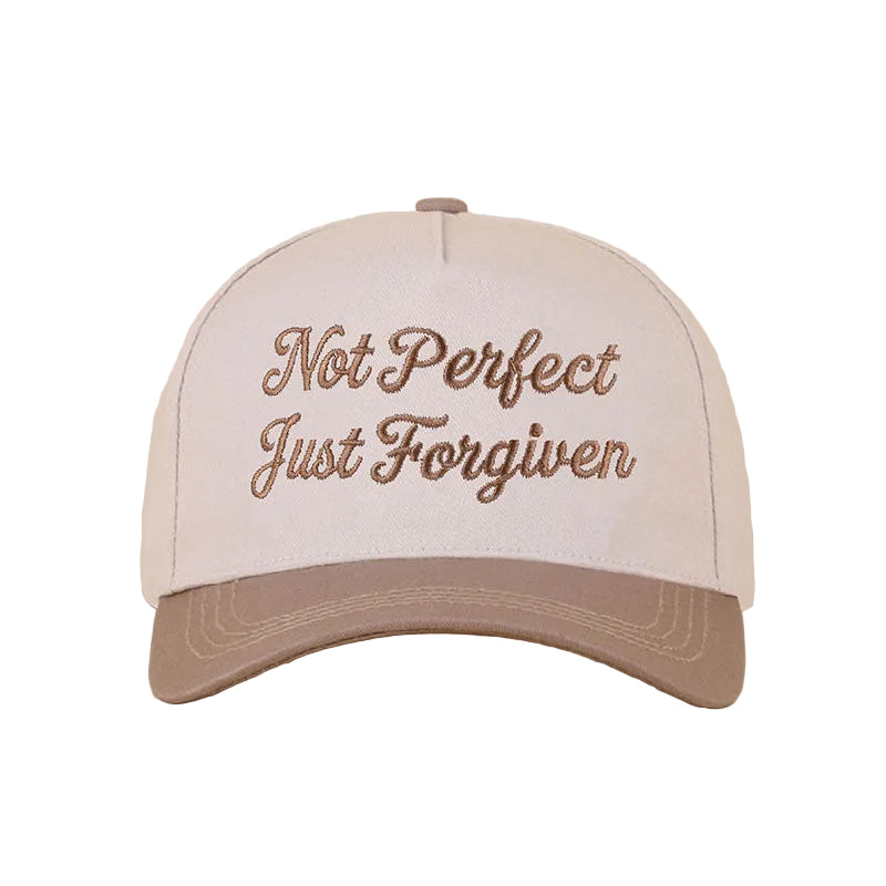 Eden Perfectly Imperfect Snapback Hat - Not Perfect Just Forgiven embroidered two-tone cap