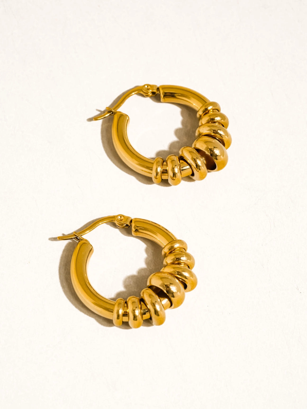Piper Gold 18K Gold Non-Tarnish Hoop Earrings