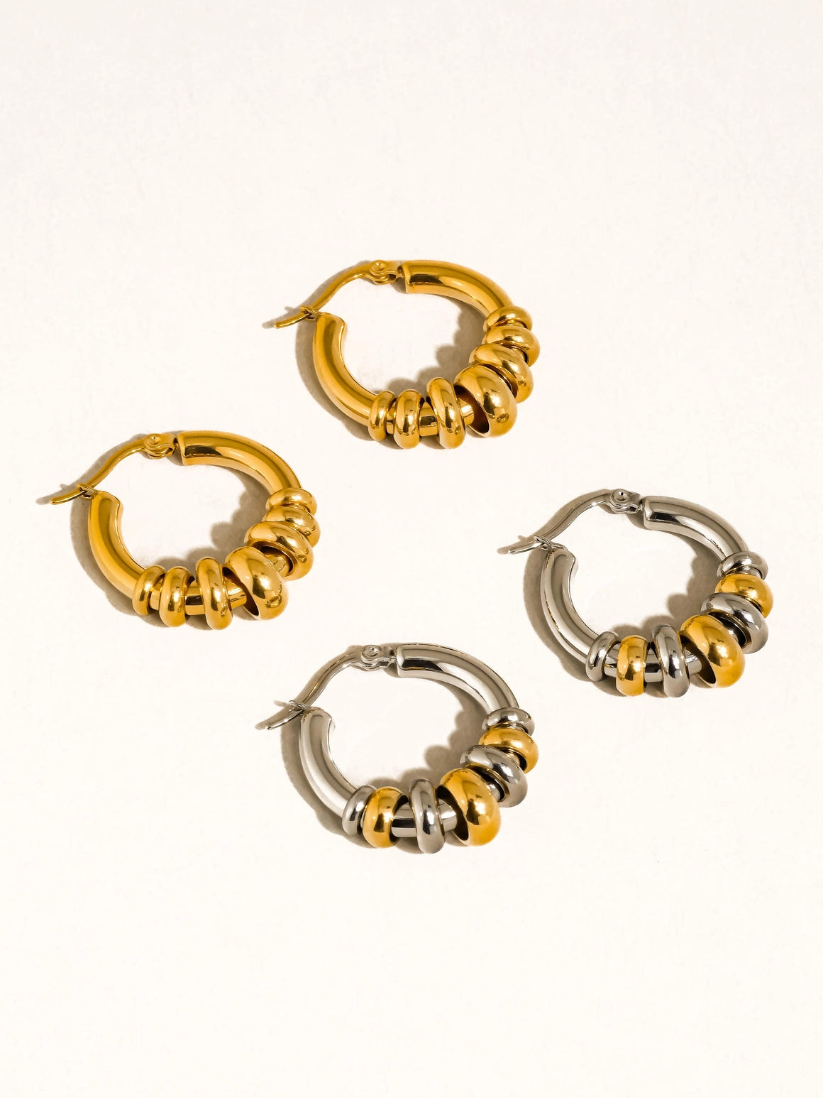 Piper Gold 18K Gold Non-Tarnish Hoop Earrings